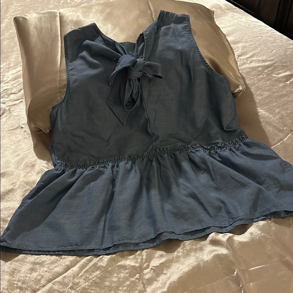 Ann Taylor Blue Sleeveless Tank Top